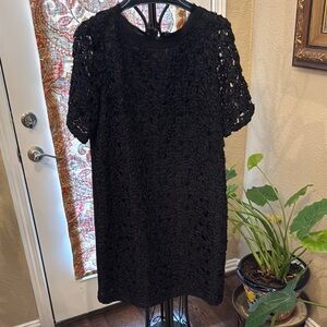 Adrienne Vittadini Black Textured Dress